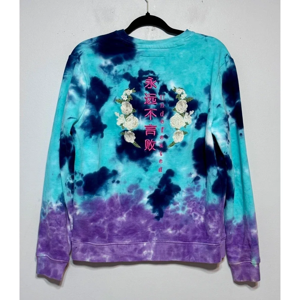 Blind Rooster Streetwear Cyber Y2K Sweatshirt Mens Size Medium Grunge Tie Dye
